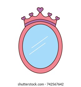 crown mirror princess decoration accessory
