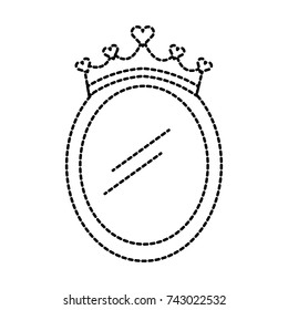 crown mirror princess decoration accessory