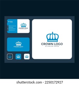 crown modern logo design template