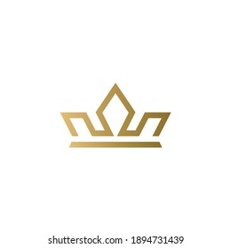 icono del vector de diseño de logotipo moderno de la corona