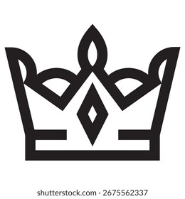 Crown Modern Vector Icon – Minimal Illustration Symbol Template for Web Mobile App UI Design