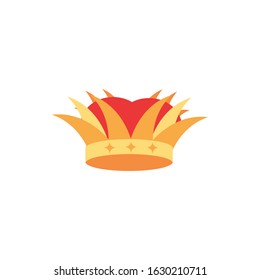 crown monarch jewel royalty authority on white background vector illustration