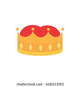 crown monarch jewel royalty authority on white background vector illustration