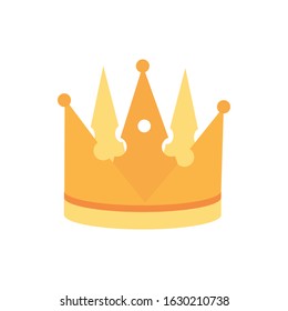 crown monarch jewel royalty of king or queen on white background vector illustration