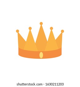 crown monarch jewel royalty of king or queen on white background vector illustration