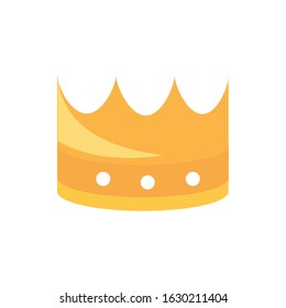 crown monarch jewel royalty of king or queen on white background vector illustration