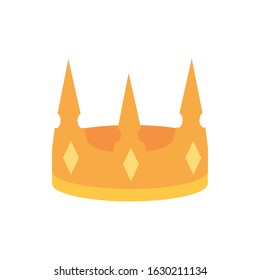 crown monarch jewel treasure luxury on white background vector illustration