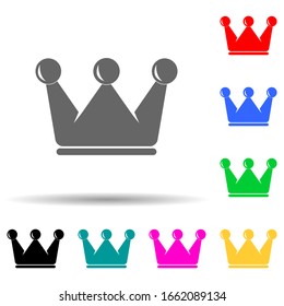 crown multi color style icon. Simple glyph, flat vector of sucsess and awards icons for ui and ux, website or mobile application