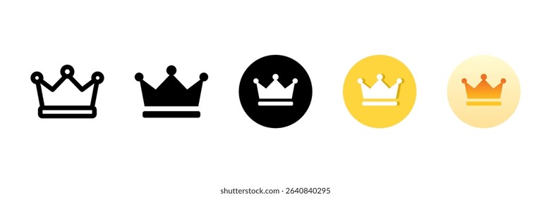 Crown Multi Style Icon Set