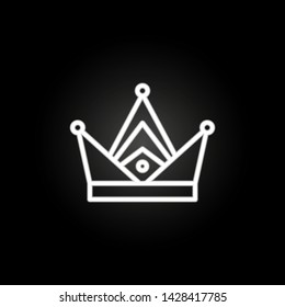 crown neon icon. Elements of carnival and amusement set. Simple icon for websites, web design, mobile app, info graphics