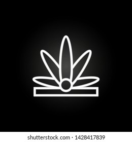 crown neon icon. Elements of carnival and amusement set. Simple icon for websites, web design, mobile app, info graphics