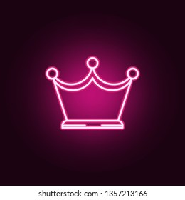 crown neon icon. Elements of jewelry set. Simple icon for websites, web design, mobile app, info graphics