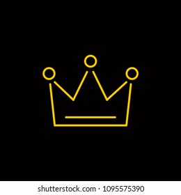 Crown is a neon sign. Neon icon, light symbol, web banner for your projects. illustration