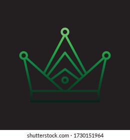 icono de corona nolan. Línea delgada simple, contorno vector del carnaval e iconos de diversión para ui y ux, sitio web o aplicación móvil