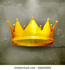 Crown, old-style vector