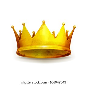 Crown, old-style vector isolated