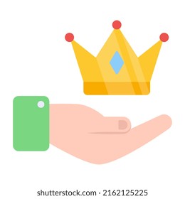 Crown on hand showcasing premium service