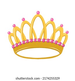 Crown on white  isolated background Vector illustration