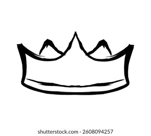 crown outline design vector illustration