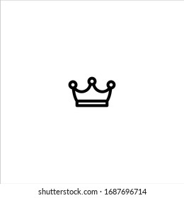 Crown outline icon illustration- Vector 