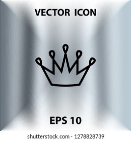 crown outline  icon, vector design element