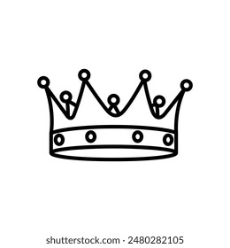 Crown Outline Icon, Vector illustration