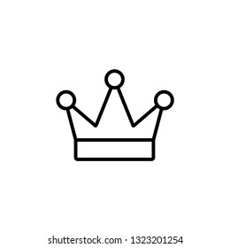 Crown outline icon for web and mobile