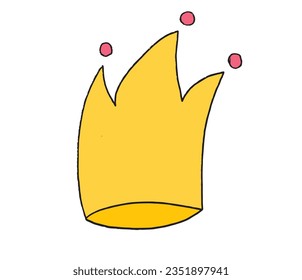 Crown outline illustration vector image. 
Hand drawn crown artwork. 
Simple cute original logo.
Hand drawn vector illustration for posters, cards, t-shirts.