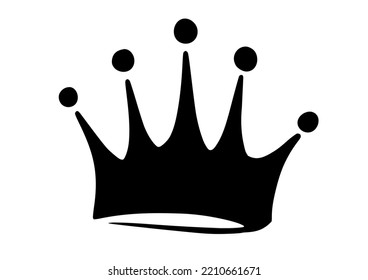 Crown outline, isolated on white
