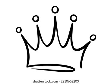 Crown outline, isolated on white