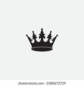 Crown outline silhouette graphic element Illustration template design