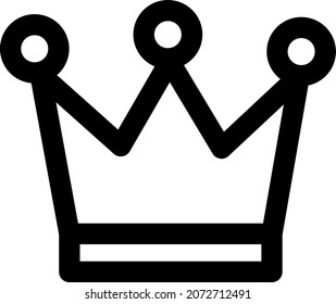 Crown Outline Vector Icon Design
