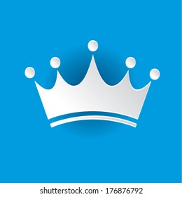 crown paper design. poster. vector illustration