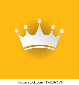  crown paper ornage background colorful.can be use as flyer, banner or poster.vector illustration