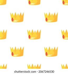Crown pattern seamless background texture repeat wallpaper geometric vector