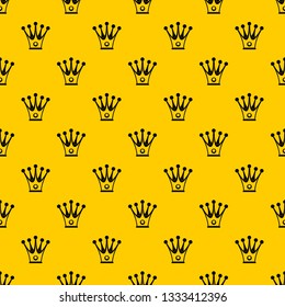 Crown pattern seamless vector repeat geometric yellow for any design