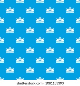 Crown pattern vector seamless blue repeat for any use