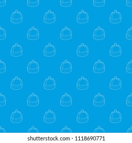 Crown pattern vector seamless blue repeat for any use