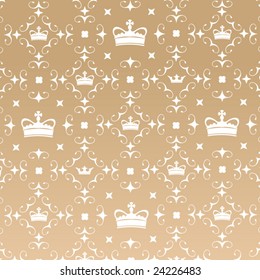 Crown Pattern Wallpaper