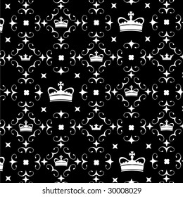 Crown Pattern Wallpaper