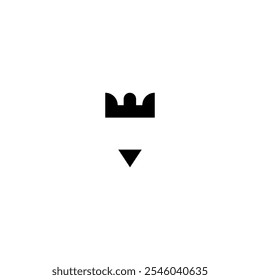 Crown and Pencil combinação logotipo design vetor