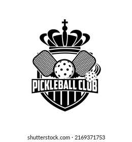 Crown Pickleball community logo badge with white background
