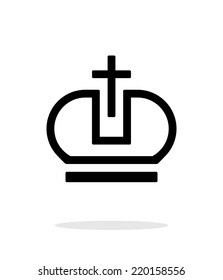 Crown Pope icon on white background. Vector illustration.