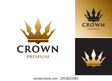 Crown Premium logo design. suitable for premium branding, royal events, and upscale promotions. It signifies exclusivity and elegance in its design.