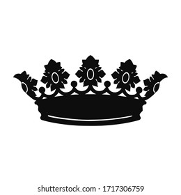 Crown of a prince vector illustration icon in flat style isolated on white background