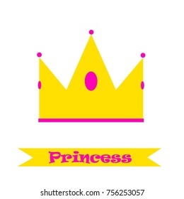 Crown Princess. Yellow and pink 