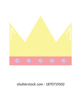 crown with purple dots on white background vector illustration design