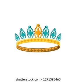crown queen isolated icon