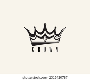 Crown Queen Luxury Vector Black
