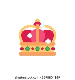 Crown Queen with sparkle vector icon. Jewelry icon flat style. perfect use for logo, presentation, website, and more. modern icon design color style
